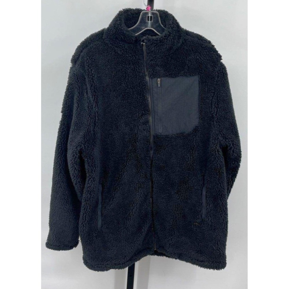 Grunt Style Mens Black Sherpa Fleece Full Zip Jacket GS5683-L Large NWT Tactical